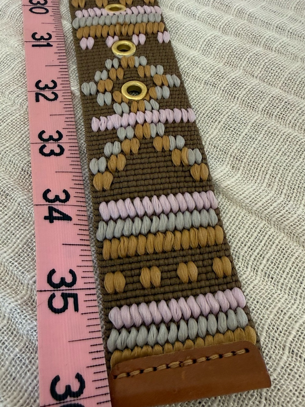 for your J.Crew belt.
🌵 J.Crew Bohemian Geo-Embroidered Web Belt – Size XS 🌸 - Picture 10 of 13